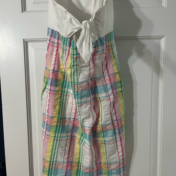 Lilly Pulitzer Pink and Yellow Strapless Sheath Dress great condition!!!!! - Picture 5 of 6